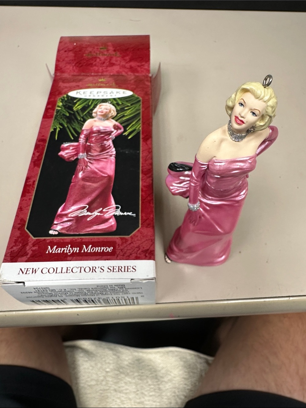 Hallmark Pink Satin Celebrity Gown Ornament